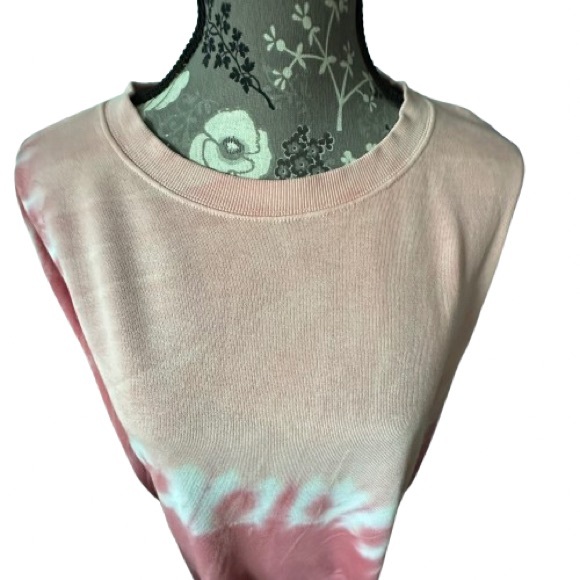 Old Navy Women's L Pink Ombre Pull Over Sleeved Scoop Neck Cotton Sweatshirt - Picture 2 of 14